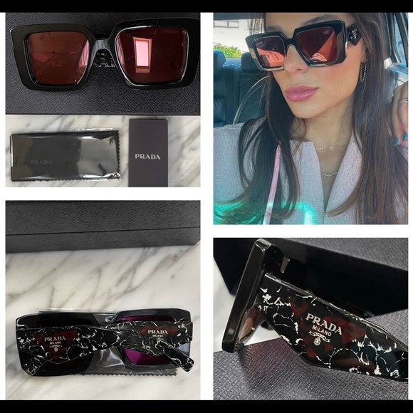 PRADA COLORFUL COLLECTION WITH THE ICONIC PRADA TRIANGLE LOGO 2022 SUNGLASSES - Picture 13 of 16